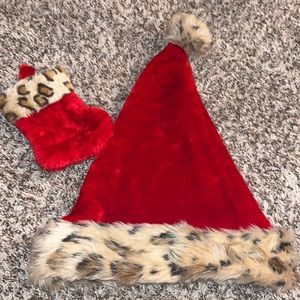 Santa hat and mini stocking